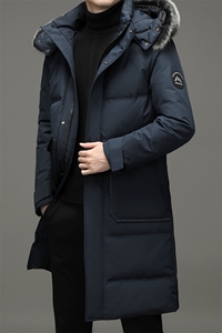 可拆卸帽羽绒服男可脱卸狐狸毛毛领加厚冬装外套MYYL21915-P420图片