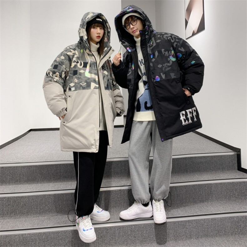 情侣风冬季新款70%白鸭绒中长款连帽羽绒服男XZ109-Y2222-P218,男装羽绒服,星座109