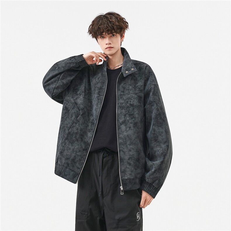 美式高阶秋冬PU棒球服夹克痞帅百搭情侣外套J562506TP70,男装夹克,电商A247