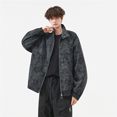 美式高阶秋冬PU棒球服夹克痞帅百搭情侣外套J562506TP70，男装夹克，电商A247