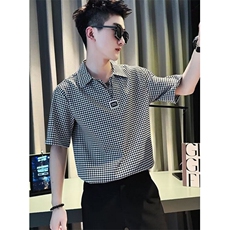 青少年短袖POLO衫男T恤2025男装上衣痞帅夏装衣服半袖帅tT371，男装Polo衫，星座1116A-2（原606A-1）