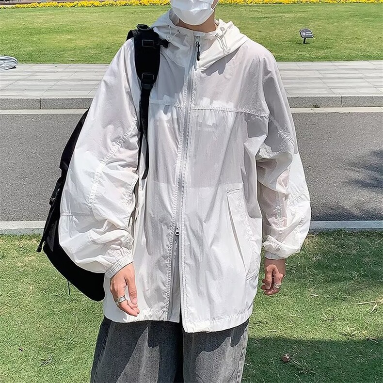 防紫外线连帽夹克男夏季薄款冰丝户外防晒服冲锋衣Y118-P37,男装防晒衣,星座1109-3