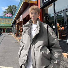 冬装短款pu皮衣棉服面包服棉衣男外套MY258直播，男装皮衣，星座1904A-1