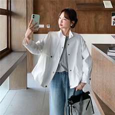 今年流行穿搭减龄外套女2026春季新款潮流时尚休闲短款风衣，女装风衣，2D036