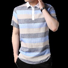 男士纯亚麻短袖T恤2023夏新款简约风修身体恤透气亚麻上衣，男装T恤，电商B212（原钱塘6029）