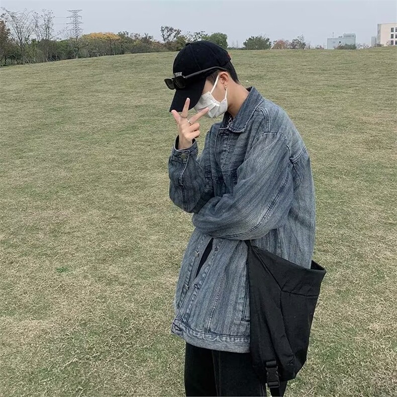 欧美高街牛仔衣外套男款设计感工装夹克春秋季美式潮牌JK029-P68,男装夹克,星座1008