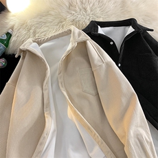 8XL-M灯芯绒加厚加绒长袖衬衫男加肥加大码衬衫外套CS501P65控78，男装衬衫，电商D206-1