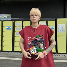 麂皮绒背心坎肩男T恤美式港风潮JB459-特P19控38，男装背心/马甲，电商B370