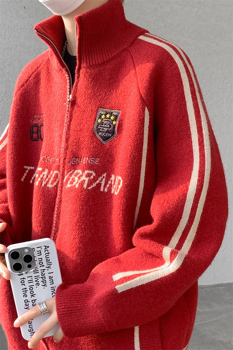 8XL-M超大码毛衣棒球服外套男针织衫开衫赛车夹克男MY1220-P118,男装夹克,电商D206-1
