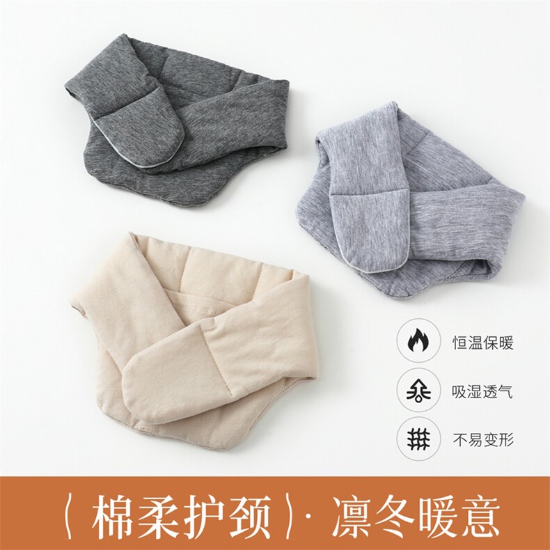 2025年秋季新款特厚棉花蓄片护颈时尚保暖加厚，围巾，晨宏羊绒
