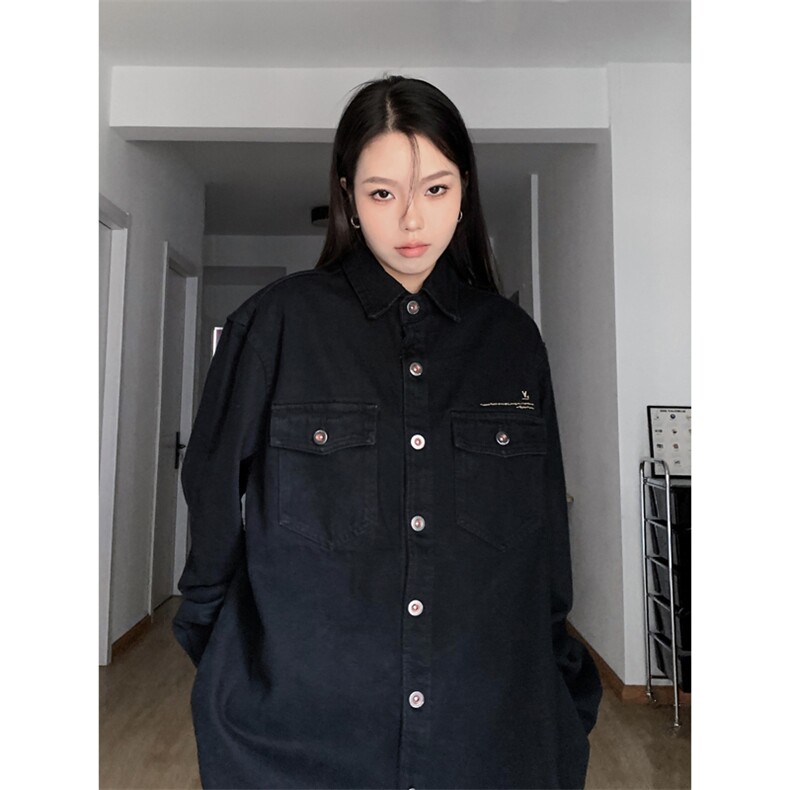 男女休闲时尚潮流牛仔衬衣情侣装衬衫衬衣228-11501-P50,男装衬衫,星座228-1