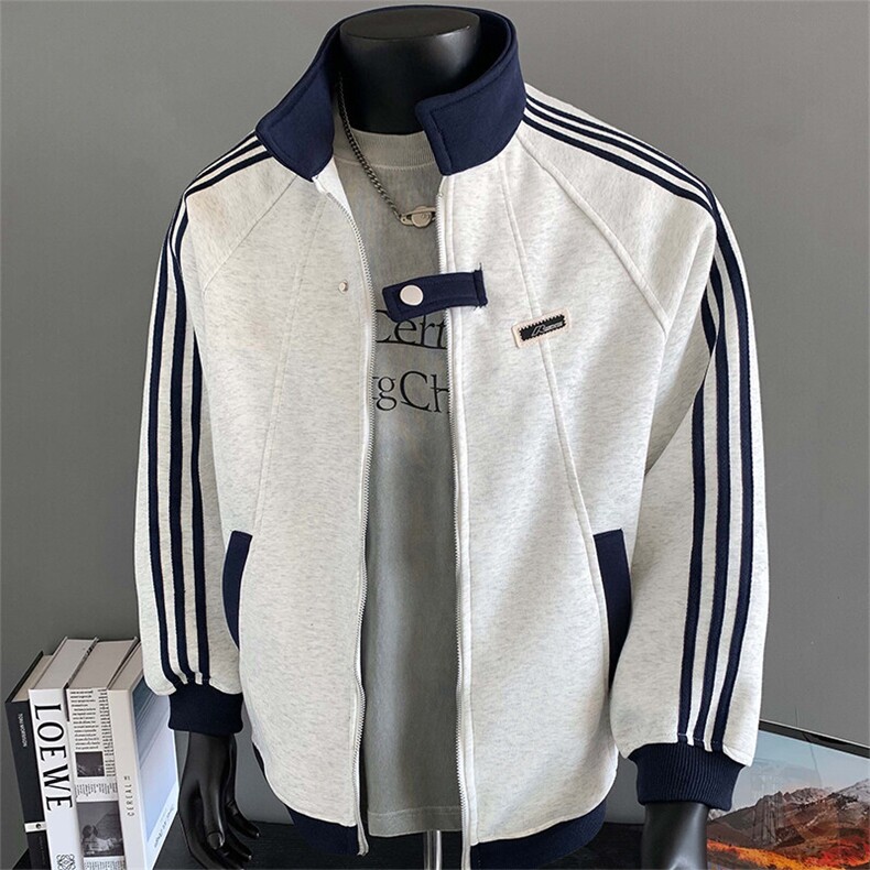 420g-高品质-拼接条纹设计感外套男 cp122-特p49图片