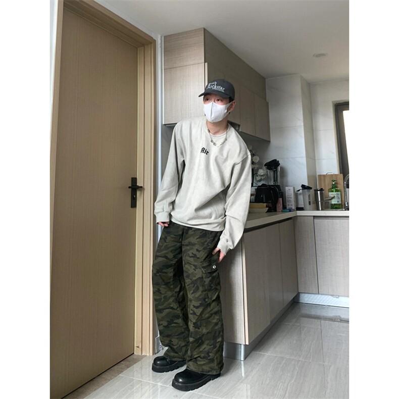 春秋新款潮流美式设计感休闲长袖T恤男款大码潮牌百搭上衣KF33,男装T恤,星座1116A（原606A-3）