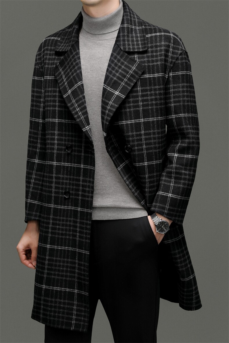 M8051-13钱塘2020-3新款冬季商务休闲百搭中年男士毛呢外套P380,男装毛呢大衣,钱塘207-3
