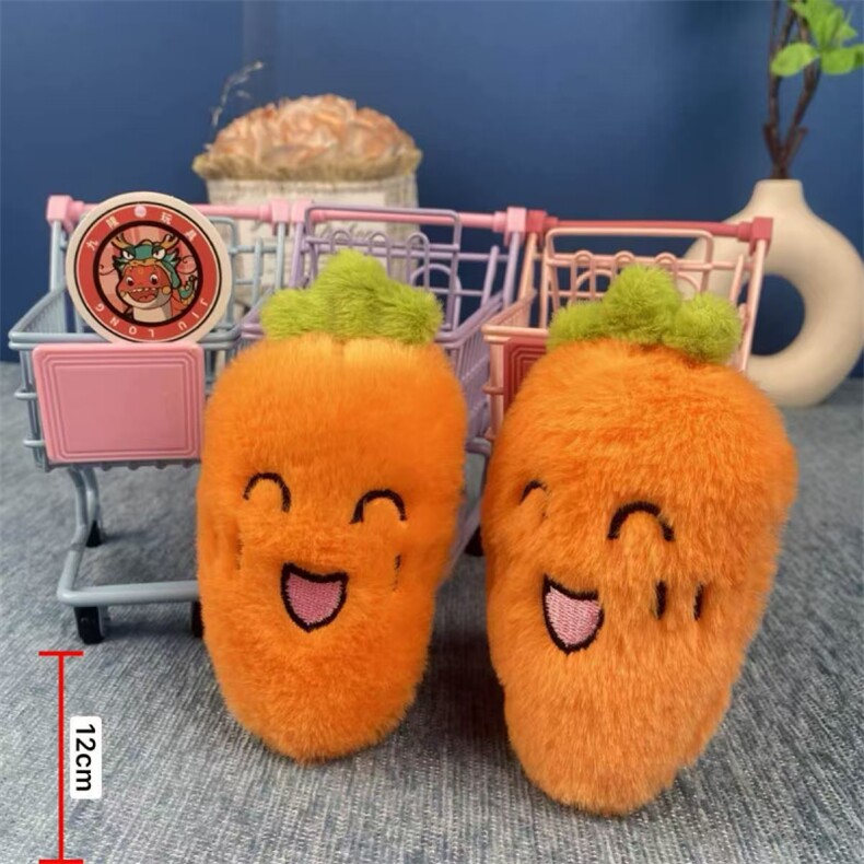 3寸桔色胡萝卜（百个起售），喜乐毛绒制造工厂