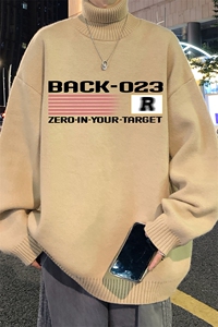 23冬季新款时尚百搭字母印花高领毛衣M6942P55控78图片