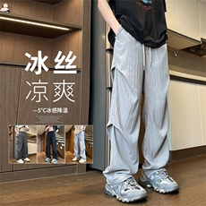 2025秋季新款内景大码美式伞兵冰丝裤M-5XHK24453-特P25，男装休闲裤，电商A022