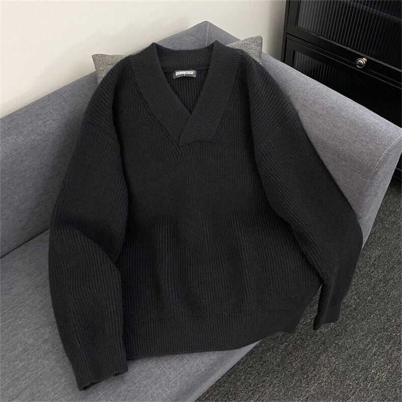 得物品质秋冬款男V领毛衣加厚针织衫线衣外套M12P70,男装针织衫/毛衣,星座1013-1