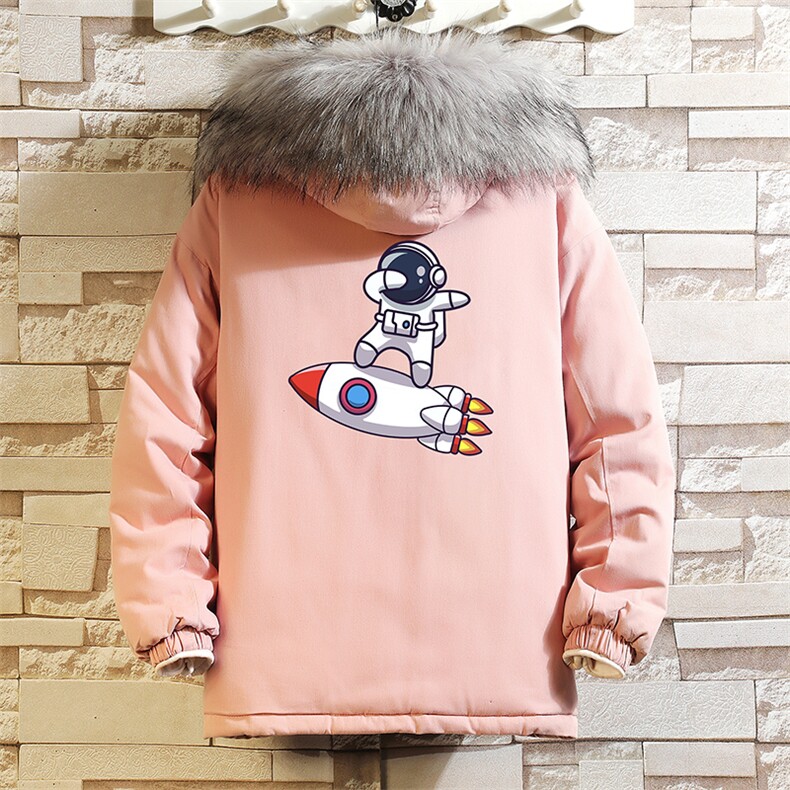 MM48158-P130冬季大毛领衣男士大码加厚袄男服砖墙,男装棉衣,电商A040A