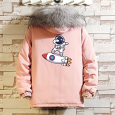 MM48158-P130冬季大毛领衣男士大码加厚袄男服砖墙，男装棉衣，电商A040A