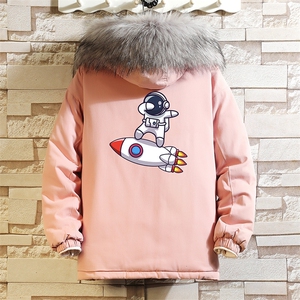 MM48158-P130 冬季大毛领衣男士大码加厚袄男服 砖墙图片