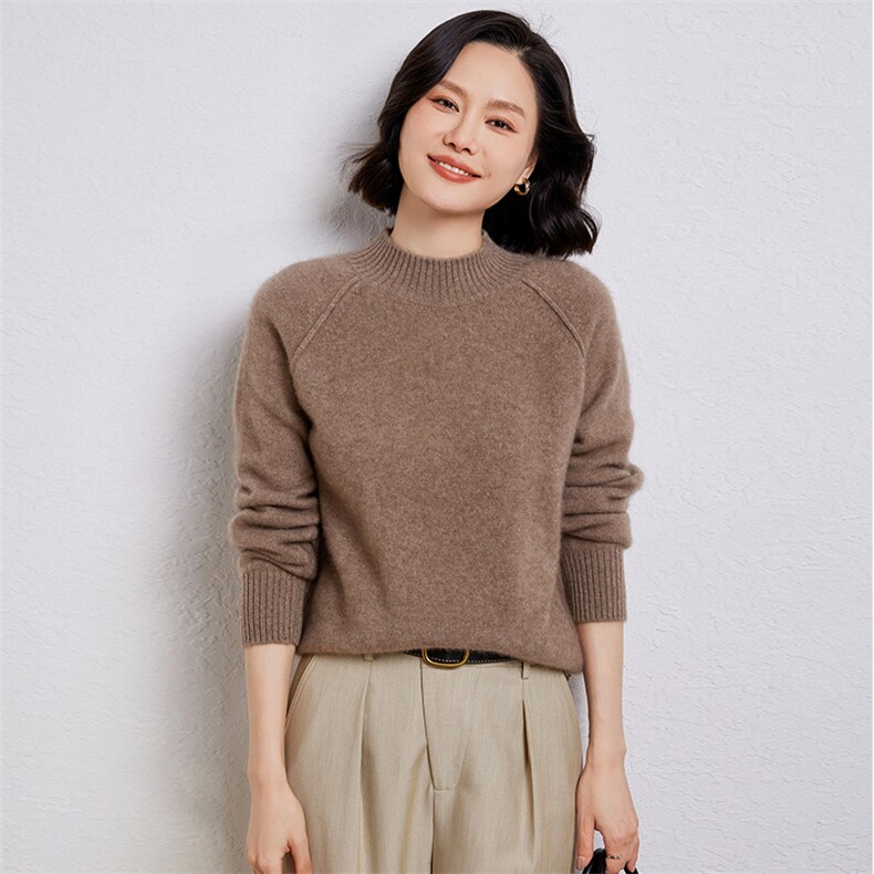 女士七针半高领王菲同款羊毛衫羊毛,女装羊毛衫,温伦斯特羊绒