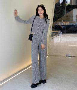 香丽迪2021秋装新款格子套装，女装职业装，香丽迪1