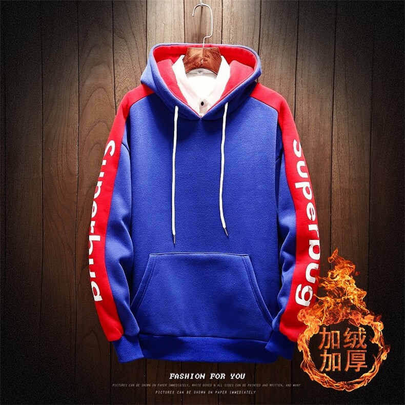 冬季主推！加绒加厚挂拍日系港风国潮韩版卫衣WY542-P5068，男装卫衣，电商A021A