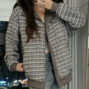 C907-P110麂皮绒两面穿外套女春秋2025年新款宽松美式夹克图片
