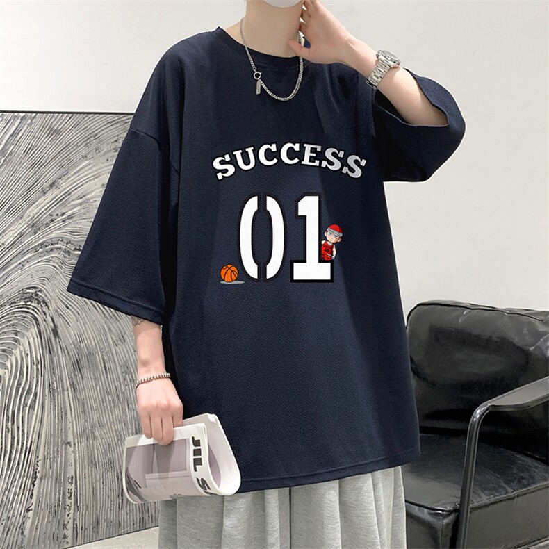 Q11205-P30春夏季七分袖t恤男大码五分袖男短袖中袖大皂风,男装T恤,电商A040