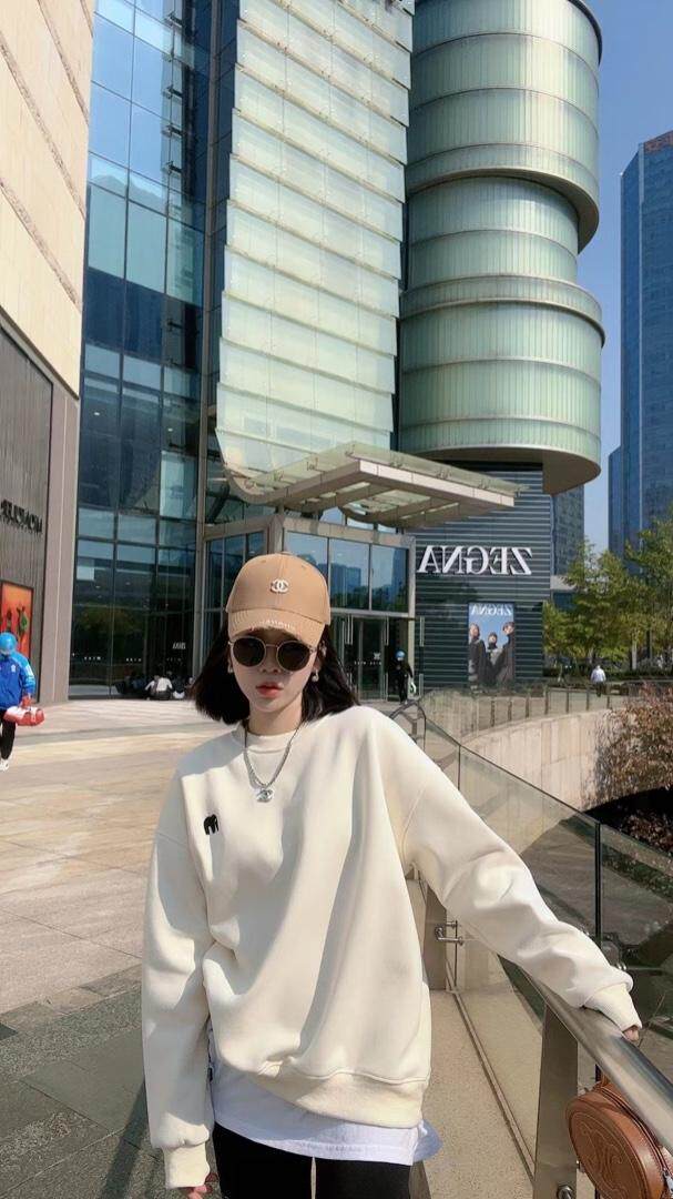 刺绣小象百搭款卫衣，女装卫衣/绒衫，一杭