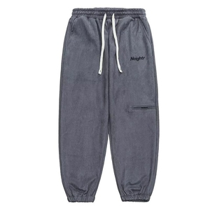 春季高质量原版麂皮绒大码休闲裤图片