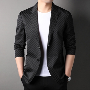 Y4308钱塘2020-2中年男士商务休闲百搭简约春秋薄款西服P117图片
