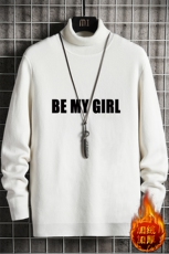 GM45004-P45加绒款-P65高领毛衣男士大码内搭毛线衣男针织衫男，男装针织衫/毛衣，电商A040A