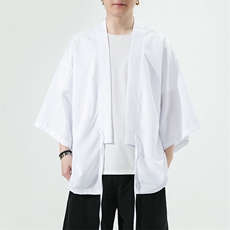 风夏季半袖宽松大码七分袖防晒服男士和服披风222特p25，男装防晒衣，星座815（原A203）