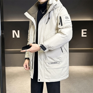 8879 P240冬季羽绒服新品男士冲风衣连帽长款 卷后控328,男装风衣,星座414（原B263）