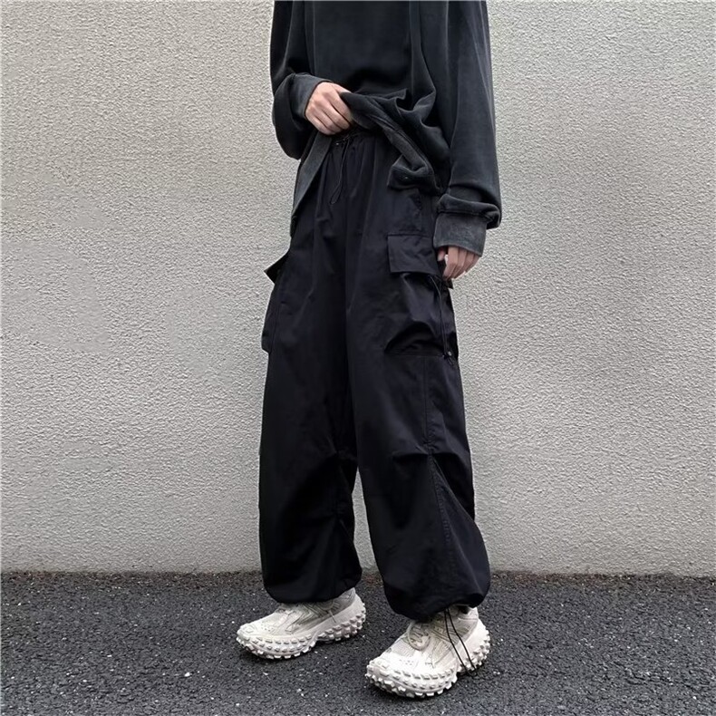 机能风冲锋裤日系oversize裤子高街潮阔腿美式工装裤男GK1822-P42,男装休闲裤,星座1008
