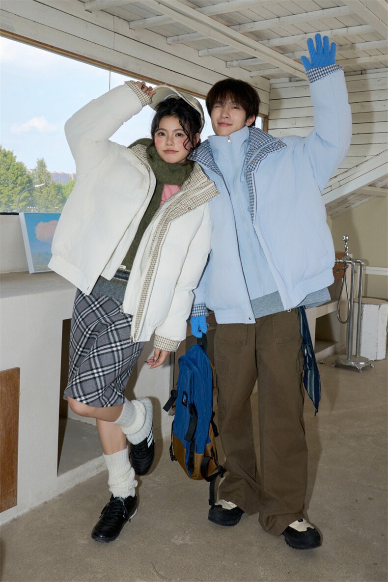 冬季新品得物美式潮流高品质格子加绒加厚棉衣外套棉服MY5566-P88,男装棉衣,星座610B-1