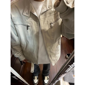 立领外套男女春秋季美式复古百搭宽松款潮牌夹克上衣潮 JK7710图片
