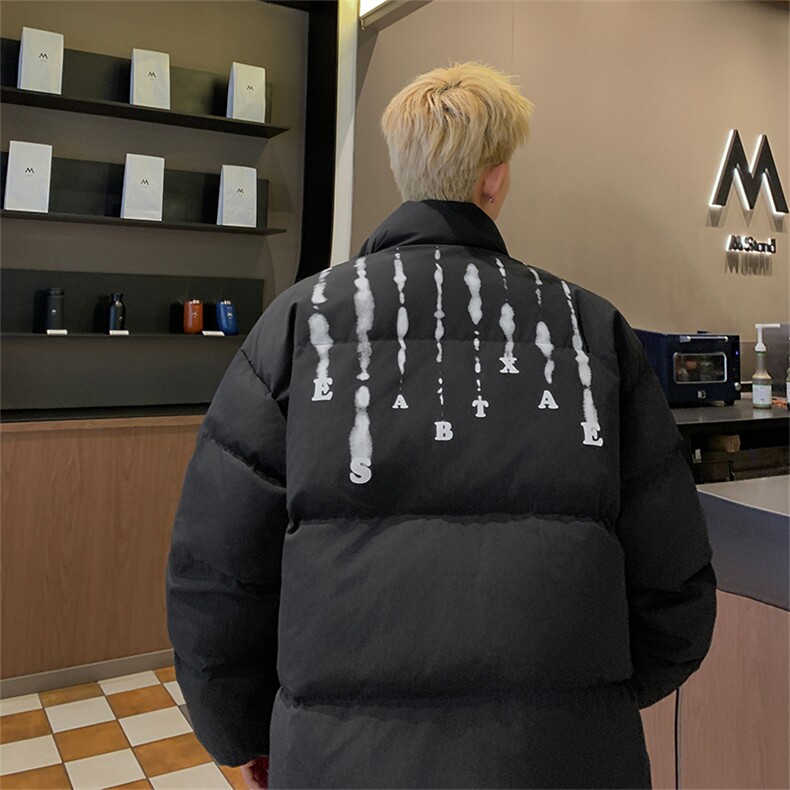 美式潮牌立领皮棉服男短款棉衣外套宽松面包服zx20批60,男装棉衣,星座307A