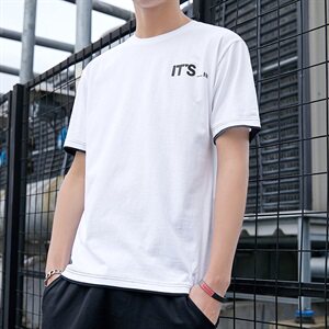 短袖t恤男夏季新款男纯棉打底衫体恤上衣青年宽松汗衫潮T603图片