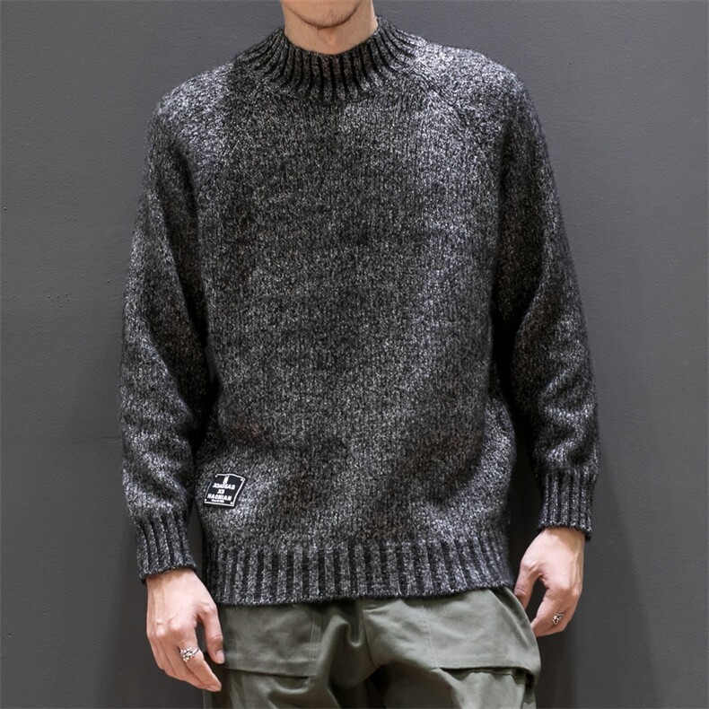 套头毛衣男2021新款半高领秋冬针织衫潮流DS509T,男装针织衫/毛衣,电商A102