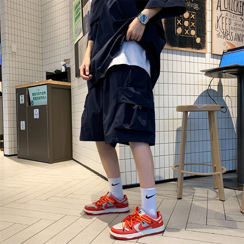 日系cityboy大口袋工装短裤男户外宽松直筒五分裤,男装牛仔裤,星座1210-1