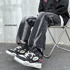 美式ins高街扎染hiphop直筒宽松牛仔裤货号K2321P60，男装牛仔裤，电商A063