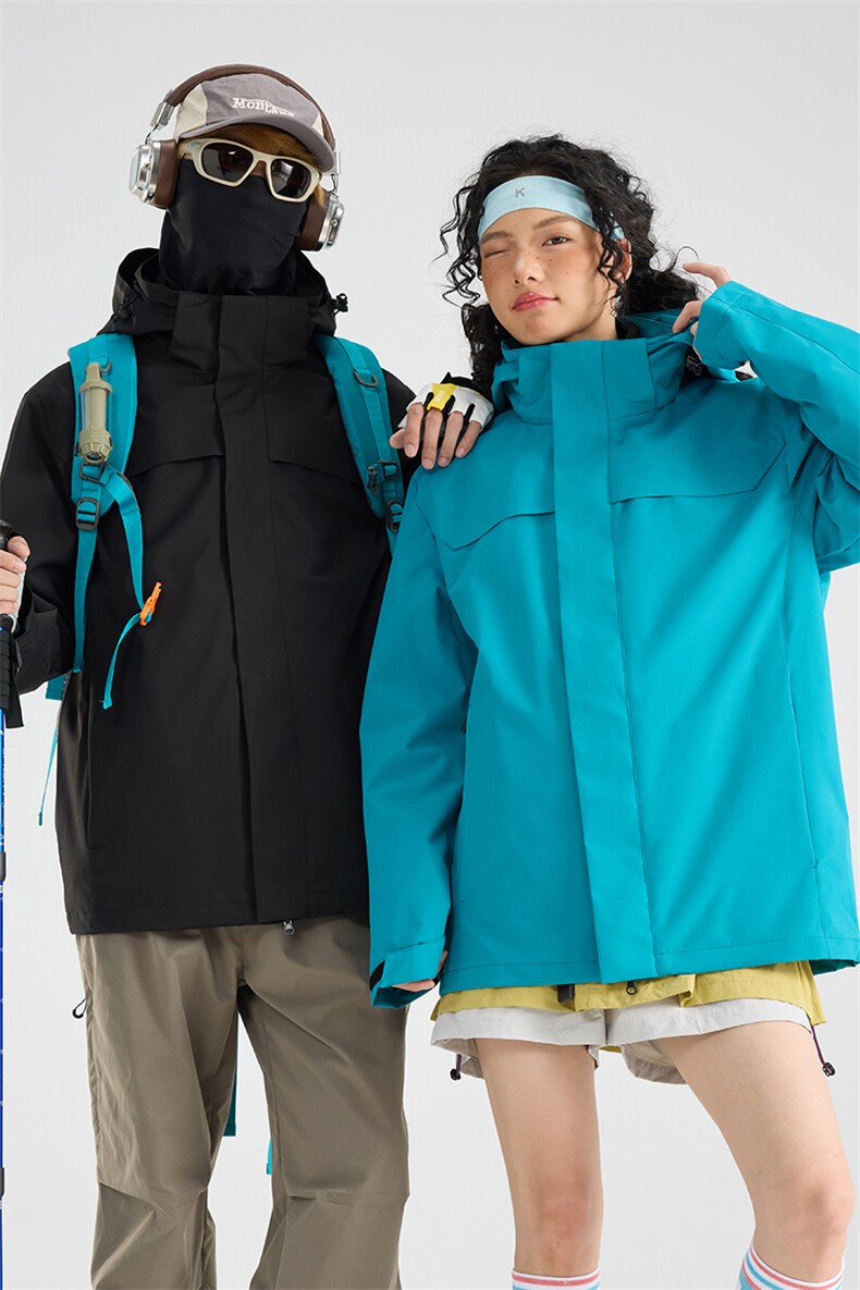 冲锋衣2025新款秋冬三合一户外防风登山运动外套A436-6688-P105,男装夹克,电商A436