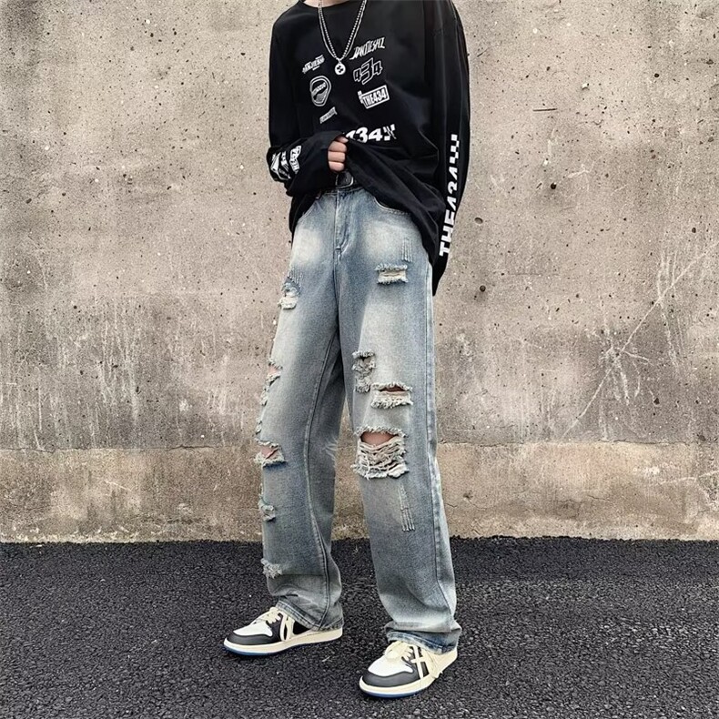 牛仔裤男夏季潮大码休闲裤子N371P38,男装牛仔裤,星座1116-2
