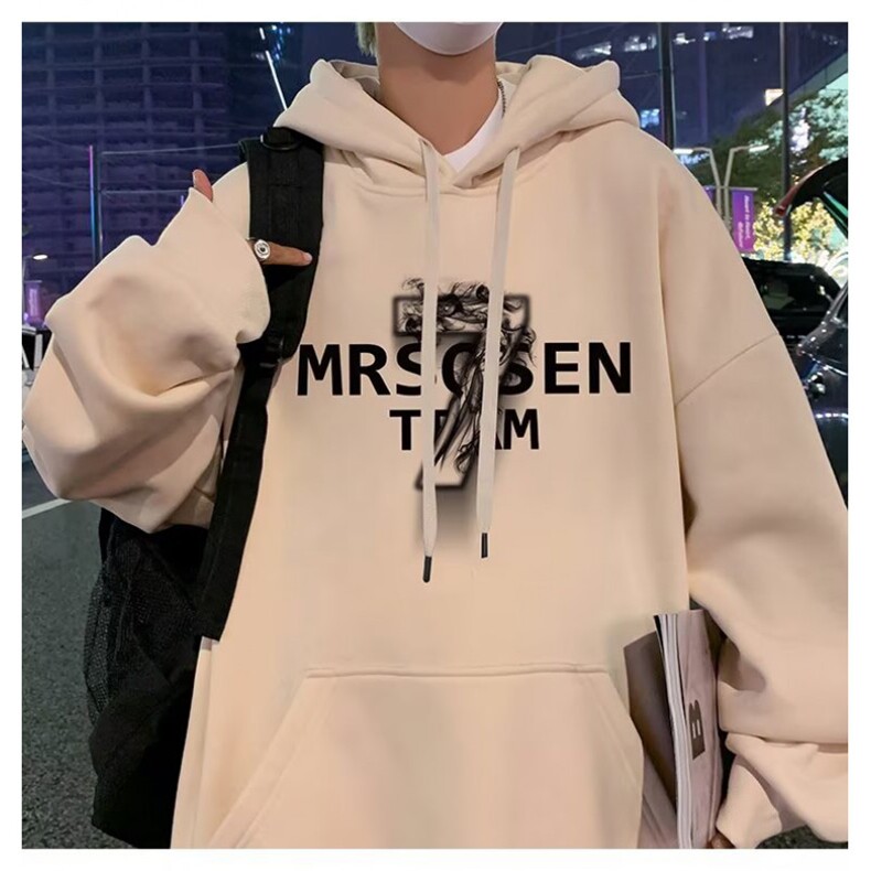 连帽卫衣烟雾字母休闲帽衫港风长袖外套W5255加绒P48春秋P43网图,女装卫衣/绒衫,电商B245