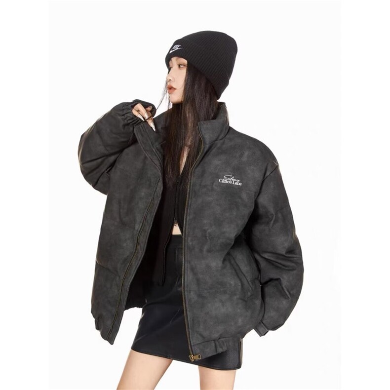 网络图现货  潮牌复古立领休闲情侣加厚保暖面包服棉衣JM9052-P88图片