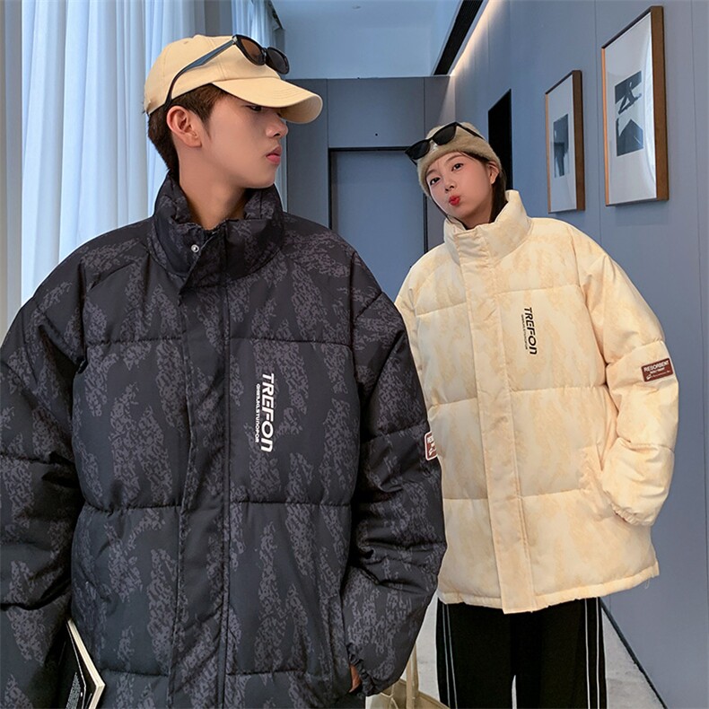 立领棉衣男女印花棉服新款冬装棉袄面包服外套3354-P70控108,男装棉衣,星座207