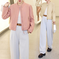四季青复古港风百搭PU皮衣女短款外套小个子2025春季新款机车服潮，女装套装/套裙，美拉德工厂直营店
